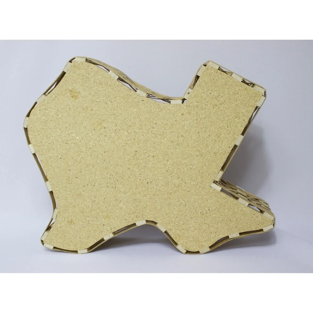 Texas‎ State Shaped Woven Wicker Basket Tray Cork Bottom 16